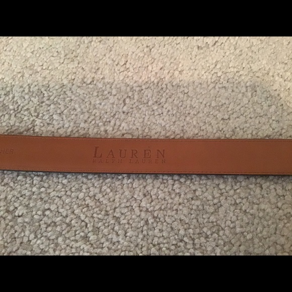 WOMENS DK BROWN RALPH LAUREN EMBOSSED CROC BELT- M - Picture 5 of 8